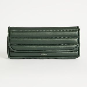 Anine Bing X Helena Christensen Natasha Clutch Green Gold Bag